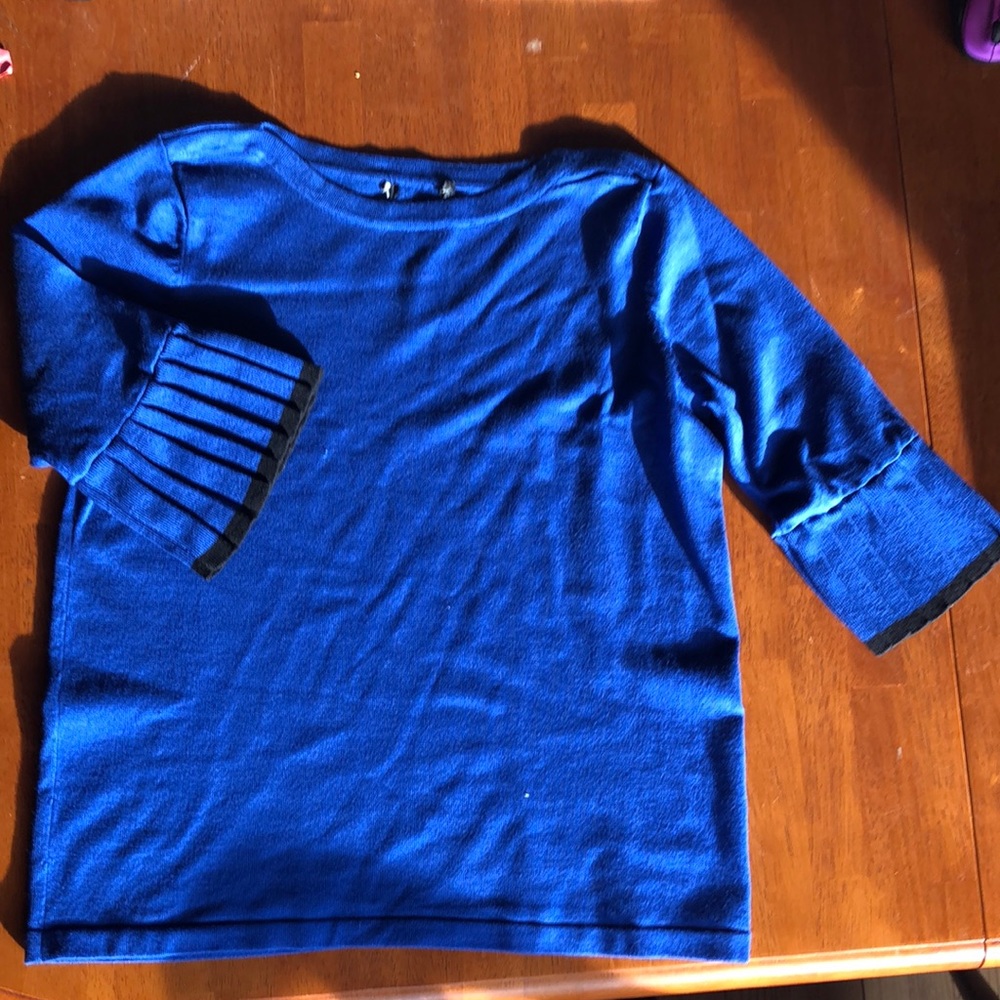 Pullover sweater.  Bell sleeve